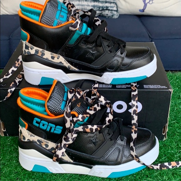 Converse ERX 260 MID Black/rapid teal/orange rindW - Picture 4 of 16
